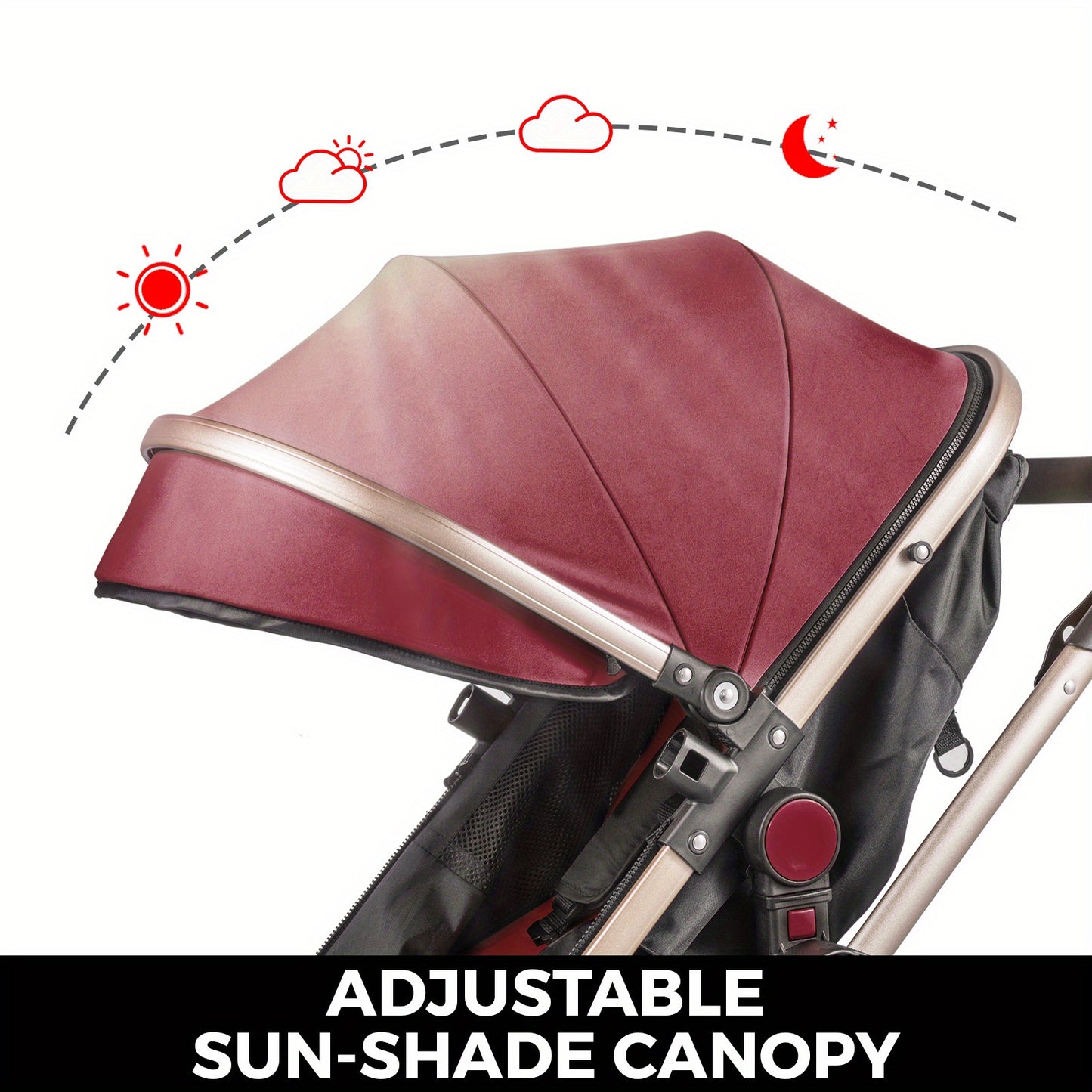 VEVOR 3 in 1 Portable Infant Strollers Jogger Stroller