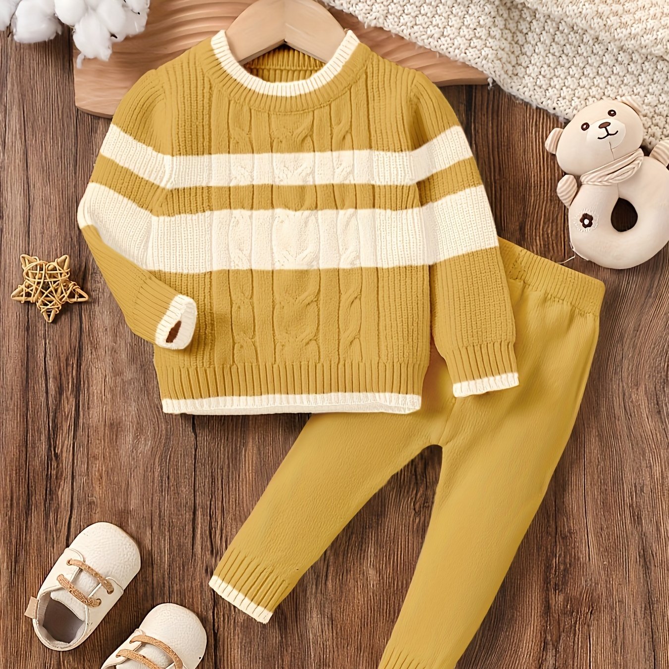 Boys' Cozy Knit Sweater & Pants Set