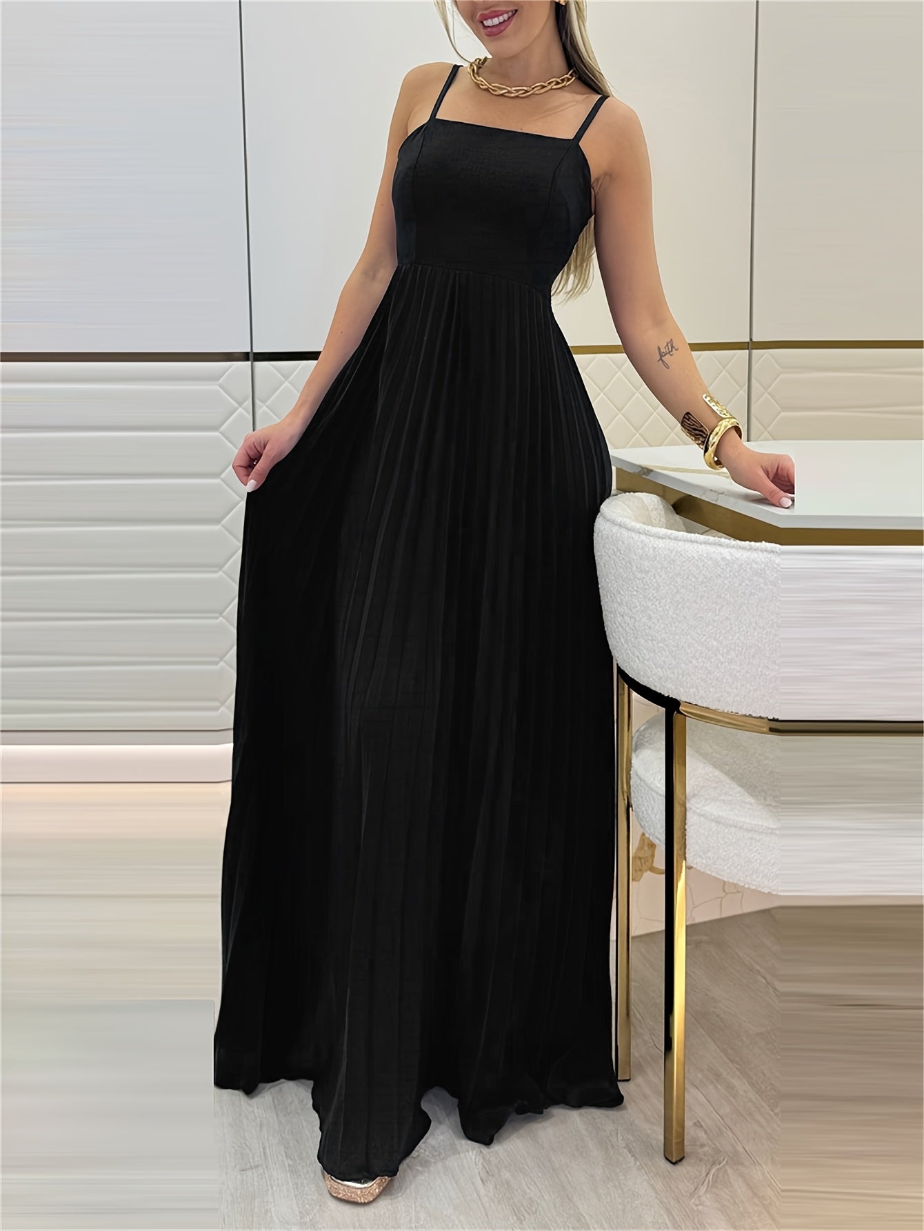 Sunset Flow Tie-Back Maxi Dress – Casual Chic for Spring/Summer