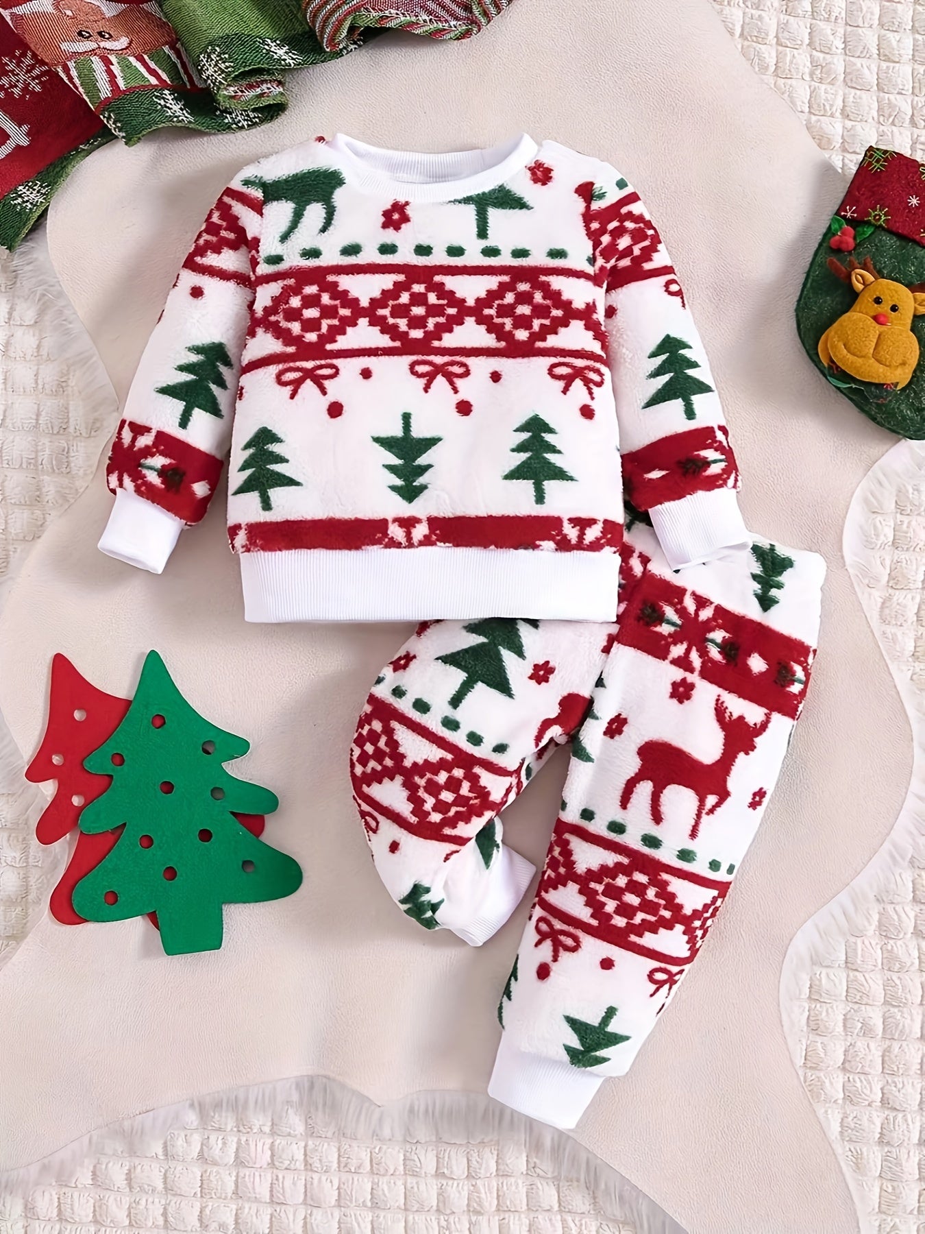 Baby Girl Christmas Fashionable Cartoon Pattern Autumn