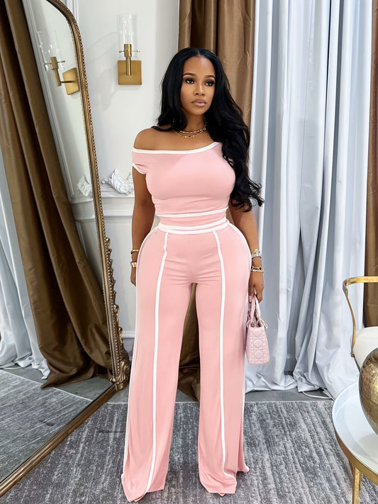 Contrast Flow Co-Ord Two Piece