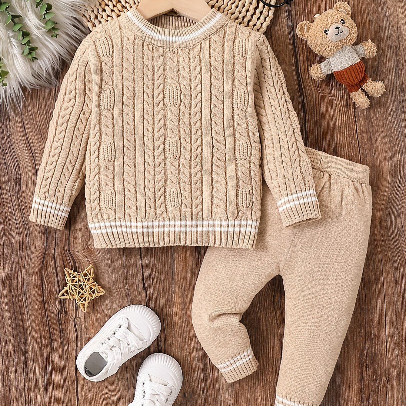 Boys' Cozy Knit Sweater & Pants Set