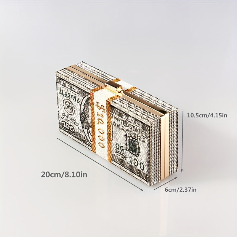 Women's Everyday Bag with Diamond Embellishment, US Dollar, New Style Crossbody