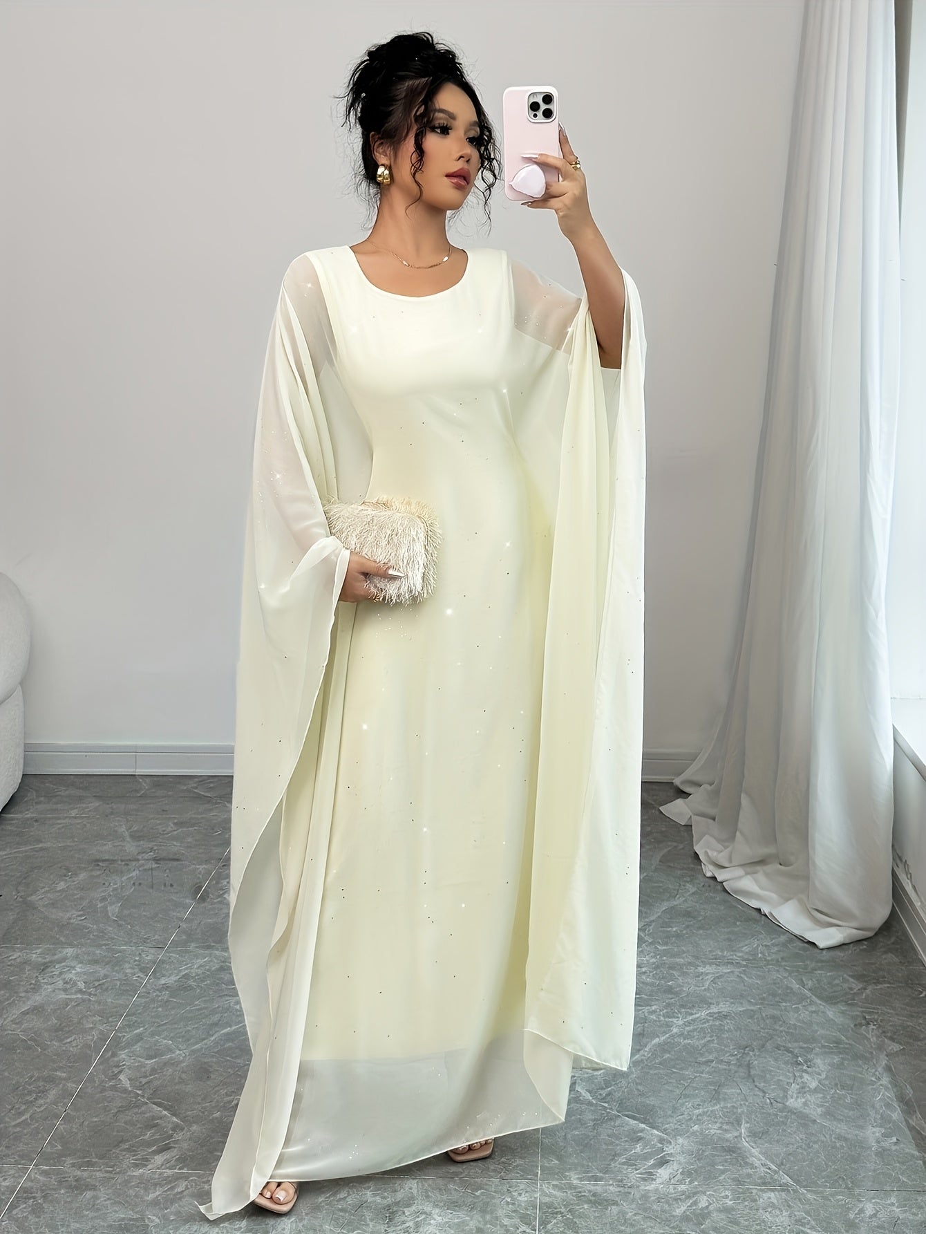 Women's WhisperLight Mesh Sleeve Dress
