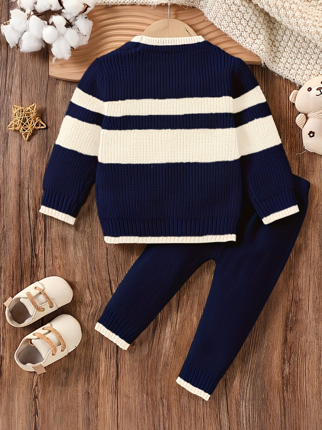 Boys' Cozy Knit Sweater & Pants Set