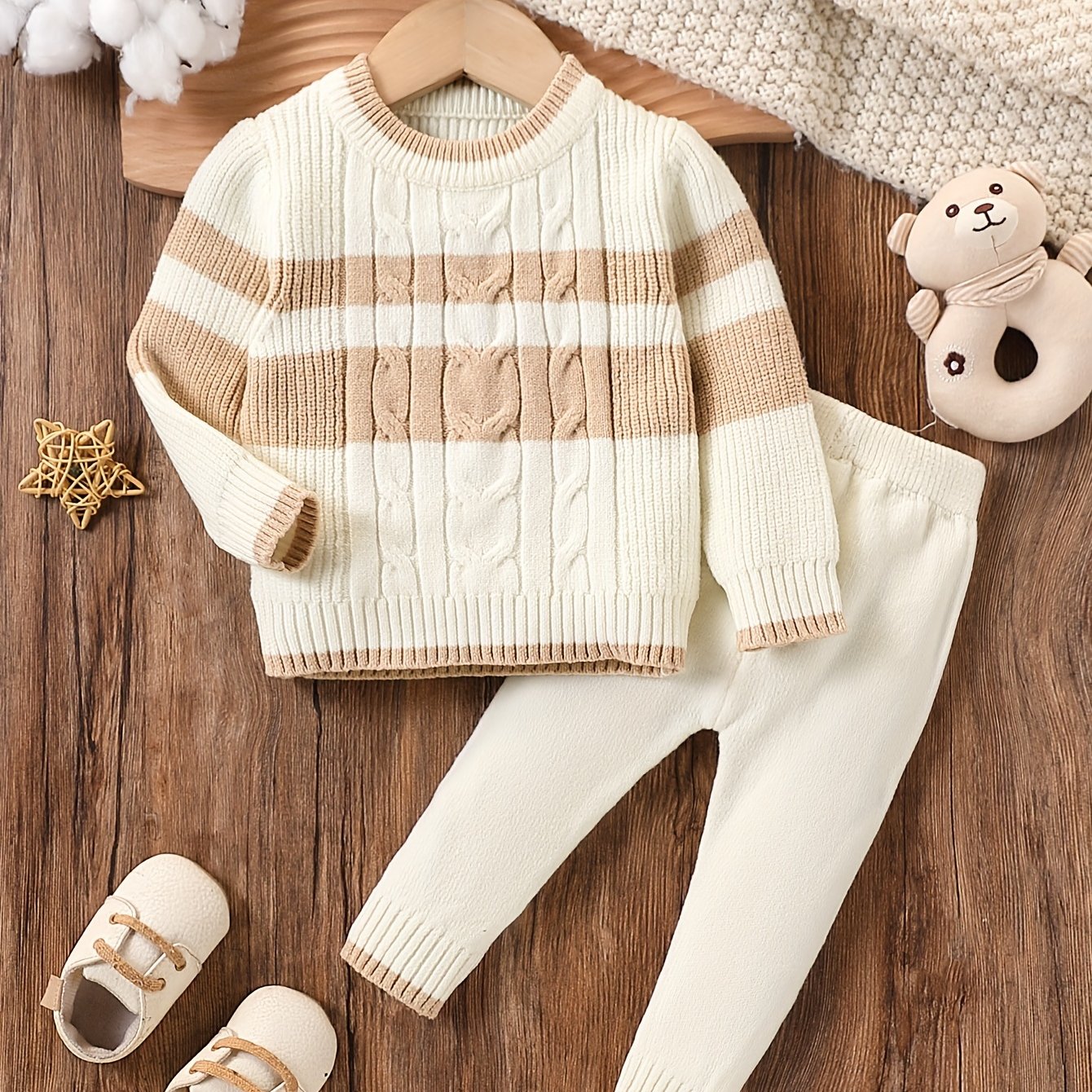 Boys' Cozy Knit Sweater & Pants Set