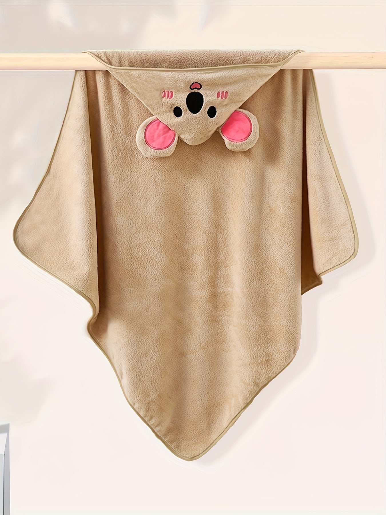 Adorable Animal Design Baby Boy's Soft Hooded Bathrobe
