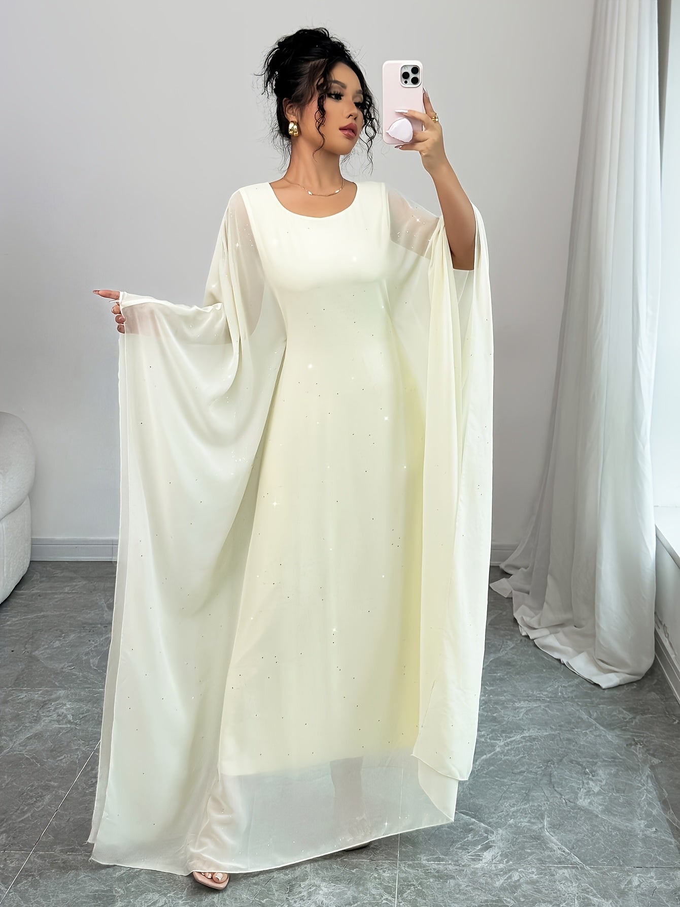 Women's WhisperLight Mesh Sleeve Dress