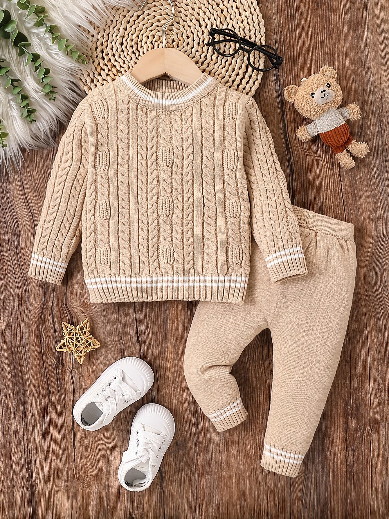 Boys' Cozy Knit Sweater & Pants Set