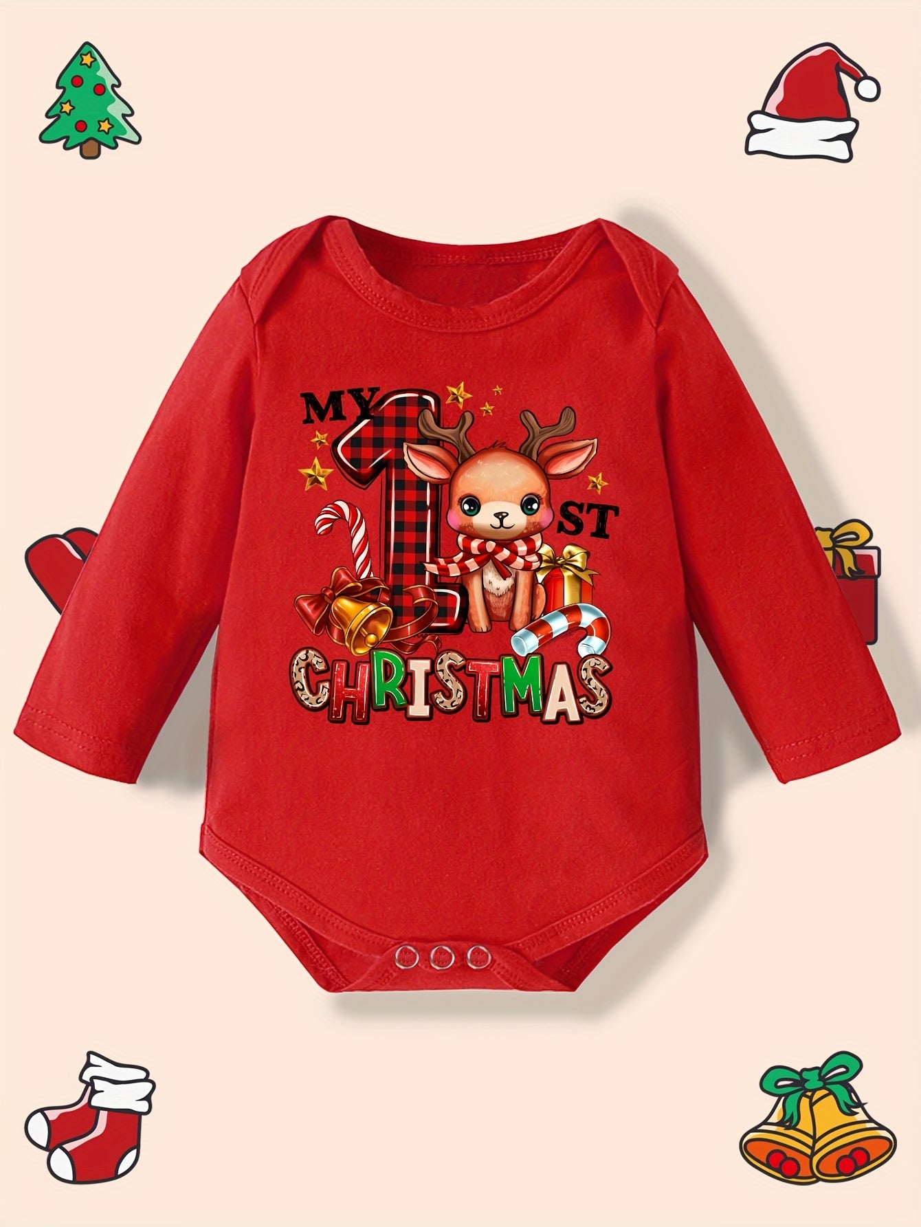 MILKYSHIP 1st Christmas Baby Onesie