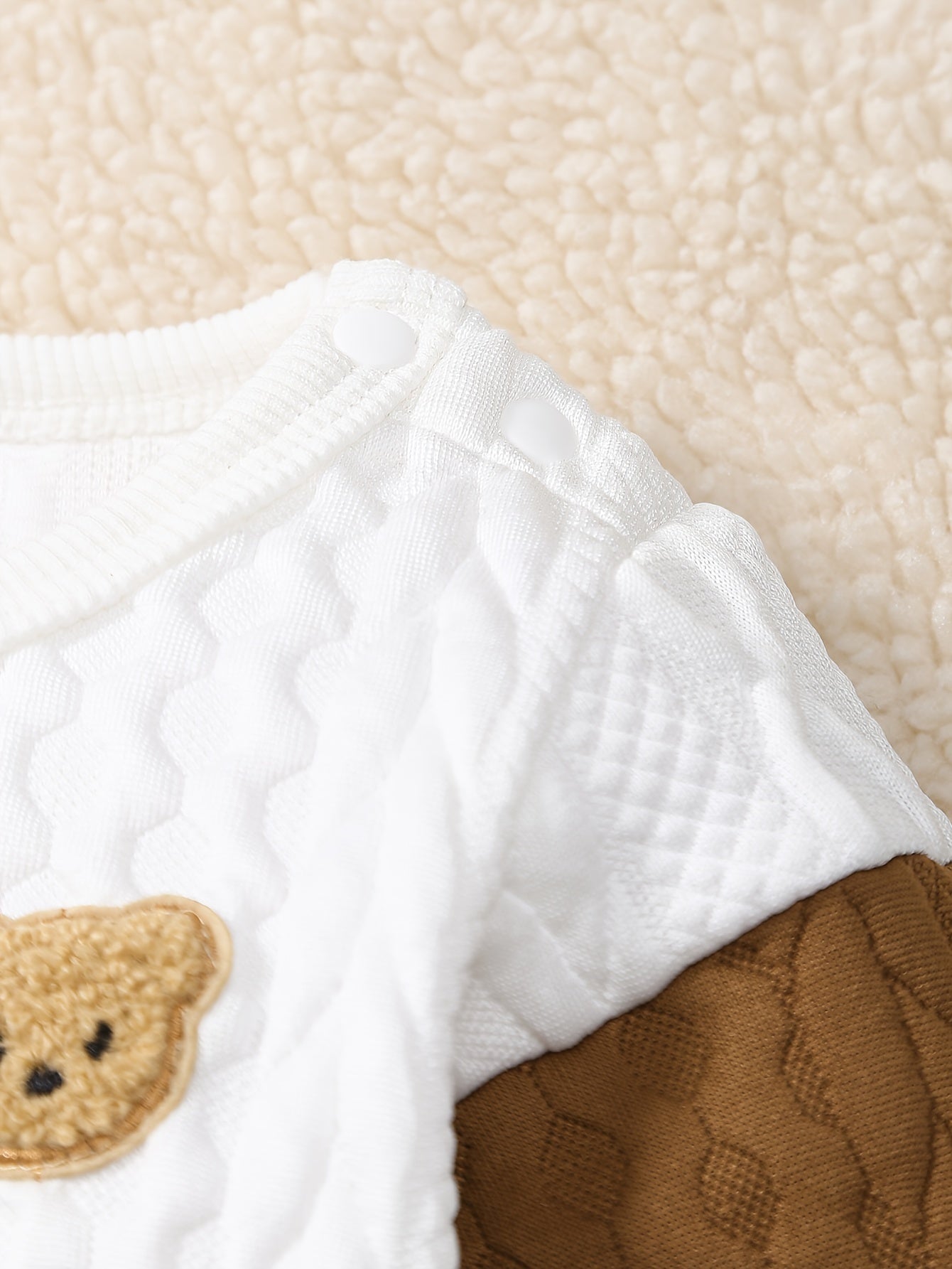 2pcs, Mama's Boy Pattern Textured Bodysuit And Pants For Baby Boys