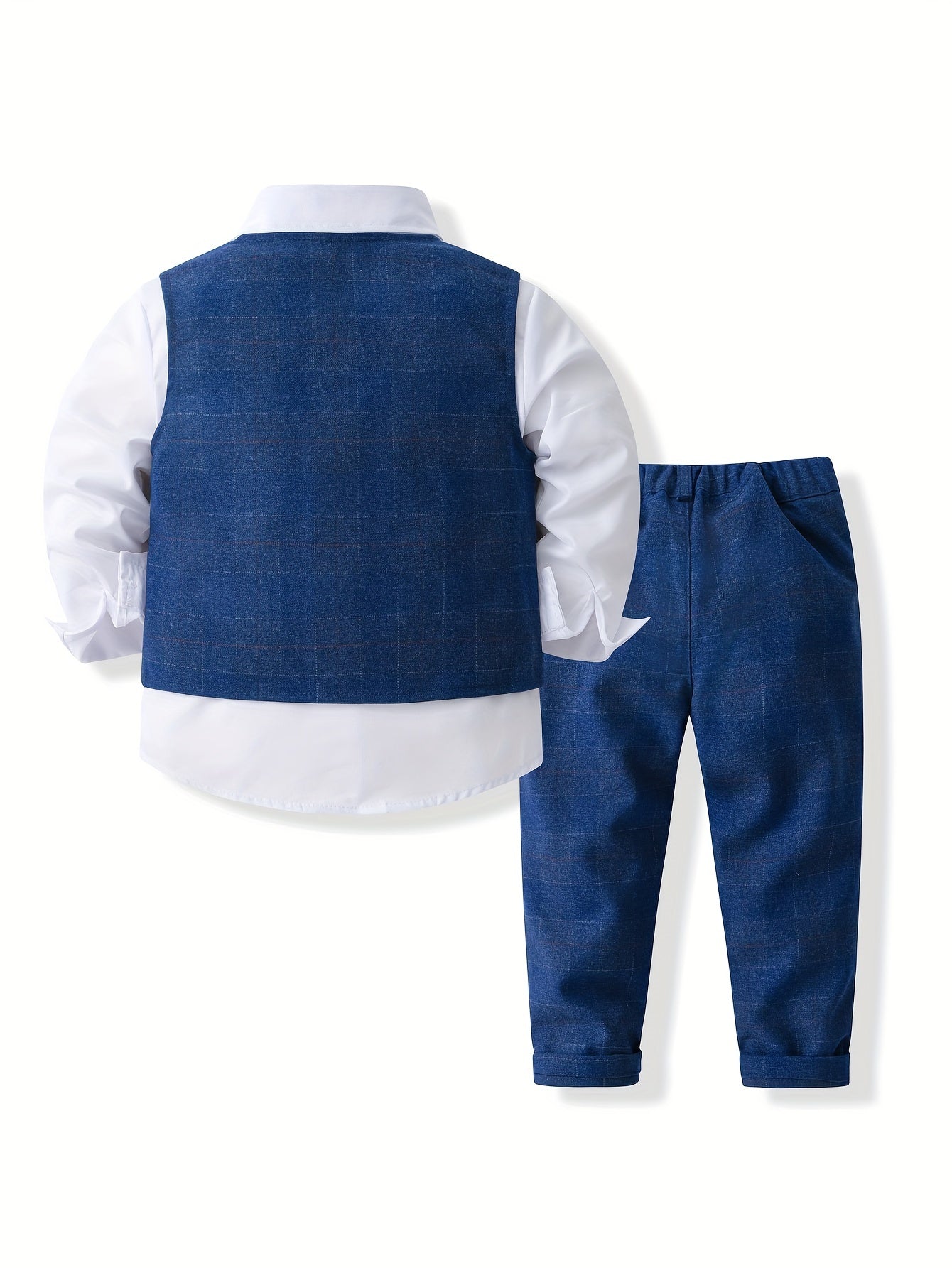 Baby's Gentleman Outfit, Waistcoat & Bowtie Shirt & Pants Set