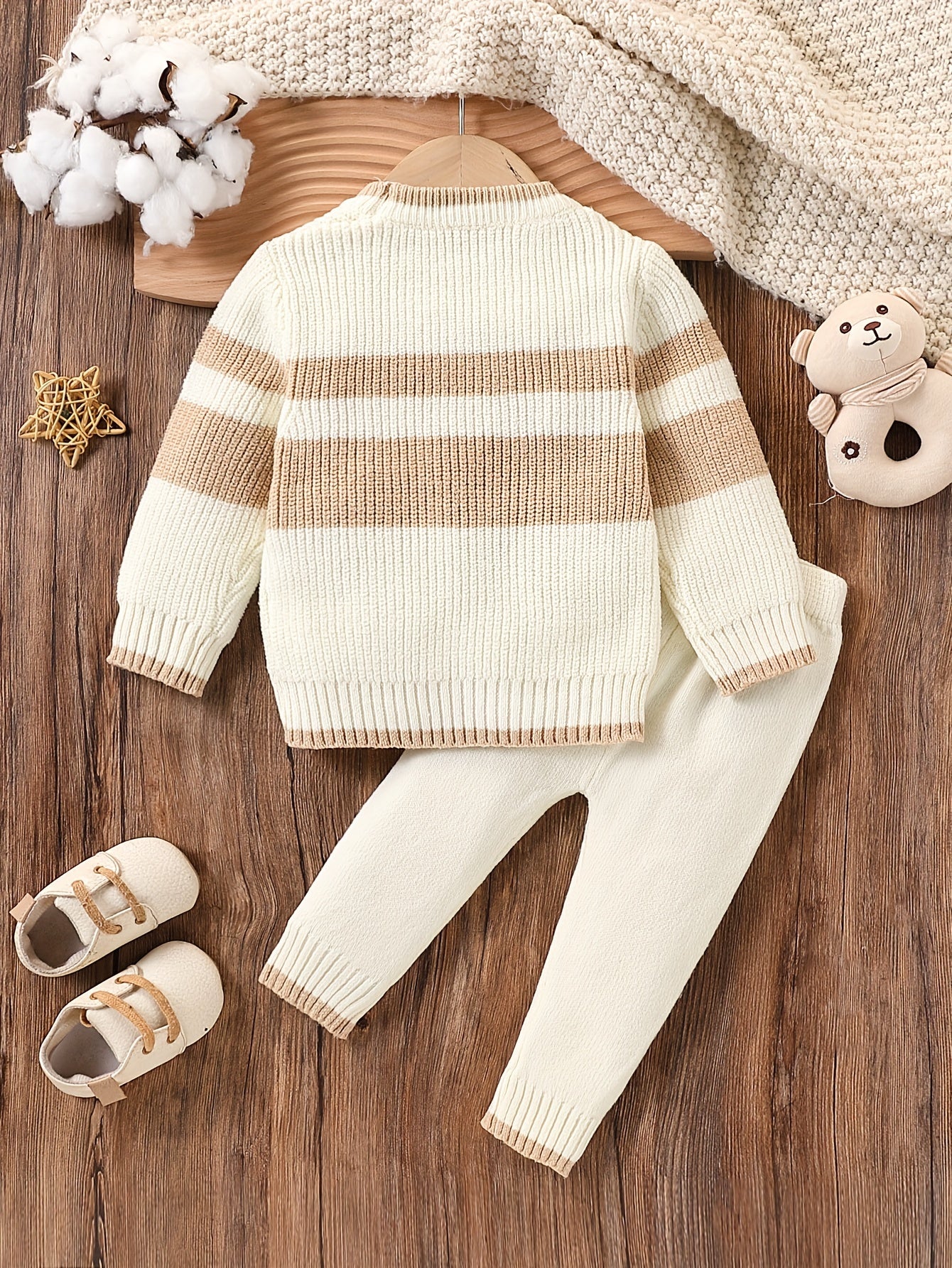 Boys' Cozy Knit Sweater & Pants Set