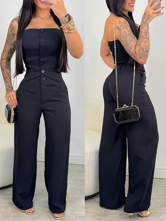 Women's Boss Black Strapless Two-Piece