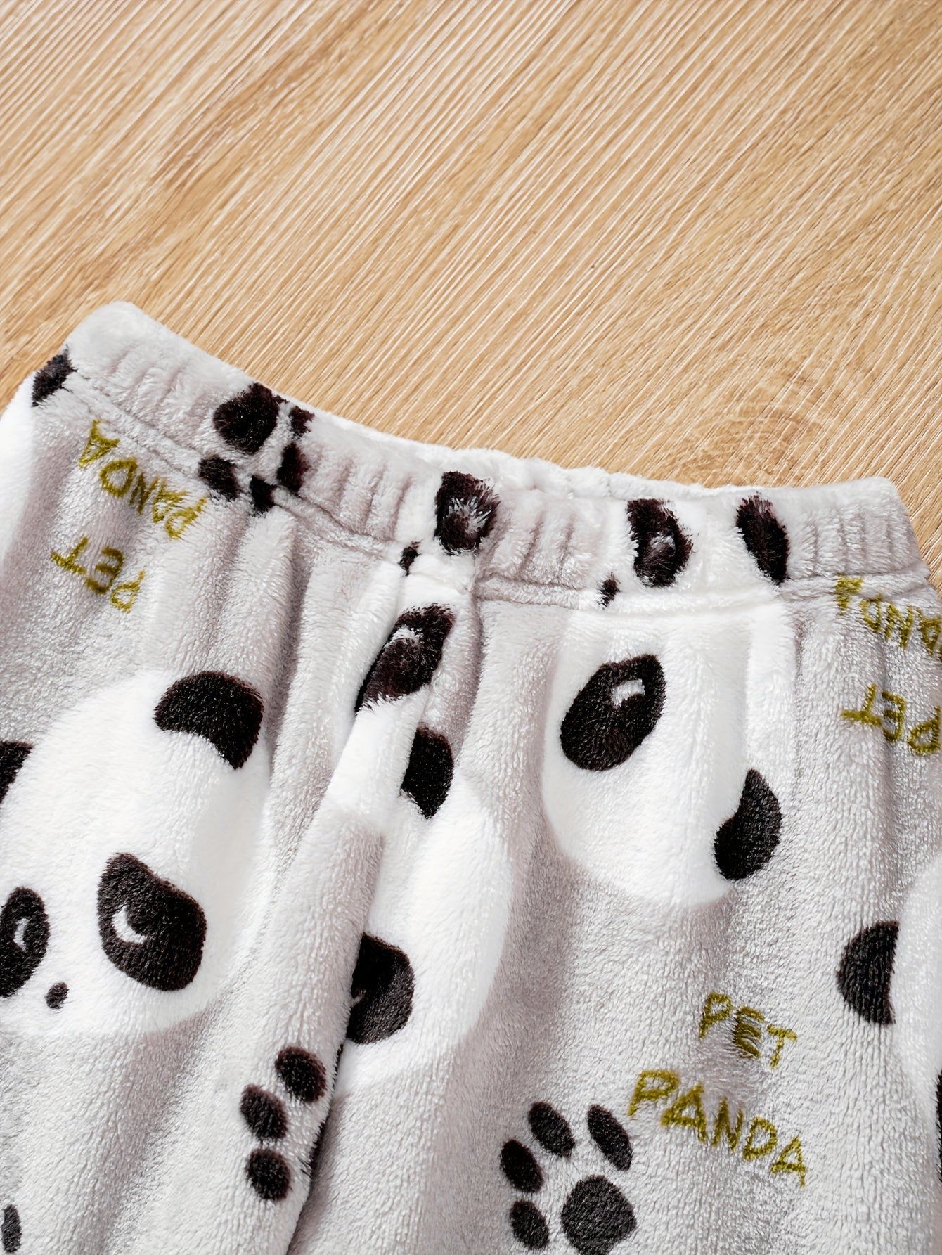 Panda Print Fleece Sweatshirt and Pants Set