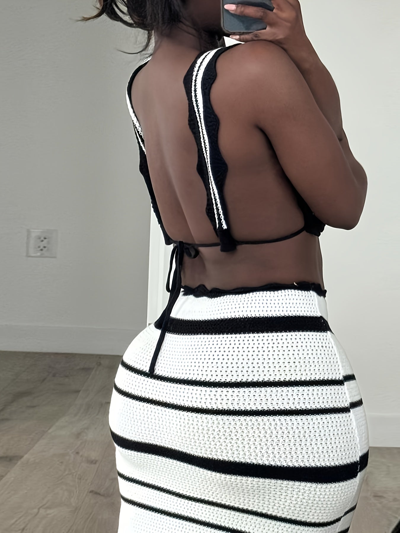 Knitted Flora Flirt Sleeveless Two Piece set