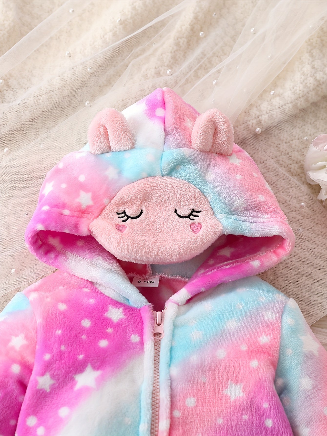 Cartoon Print Hooded Onesie