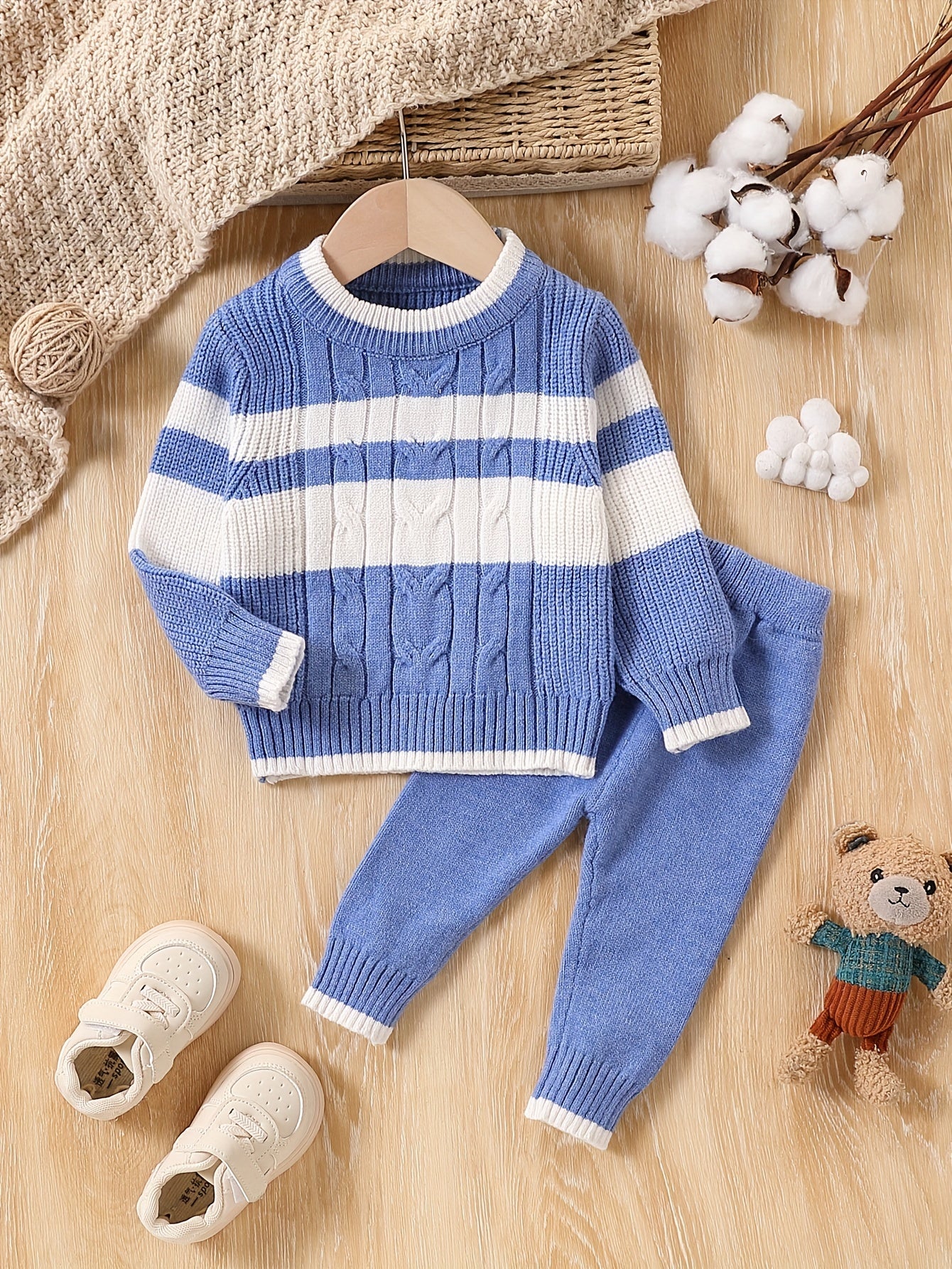 Boys' Cozy Knit Sweater & Pants Set