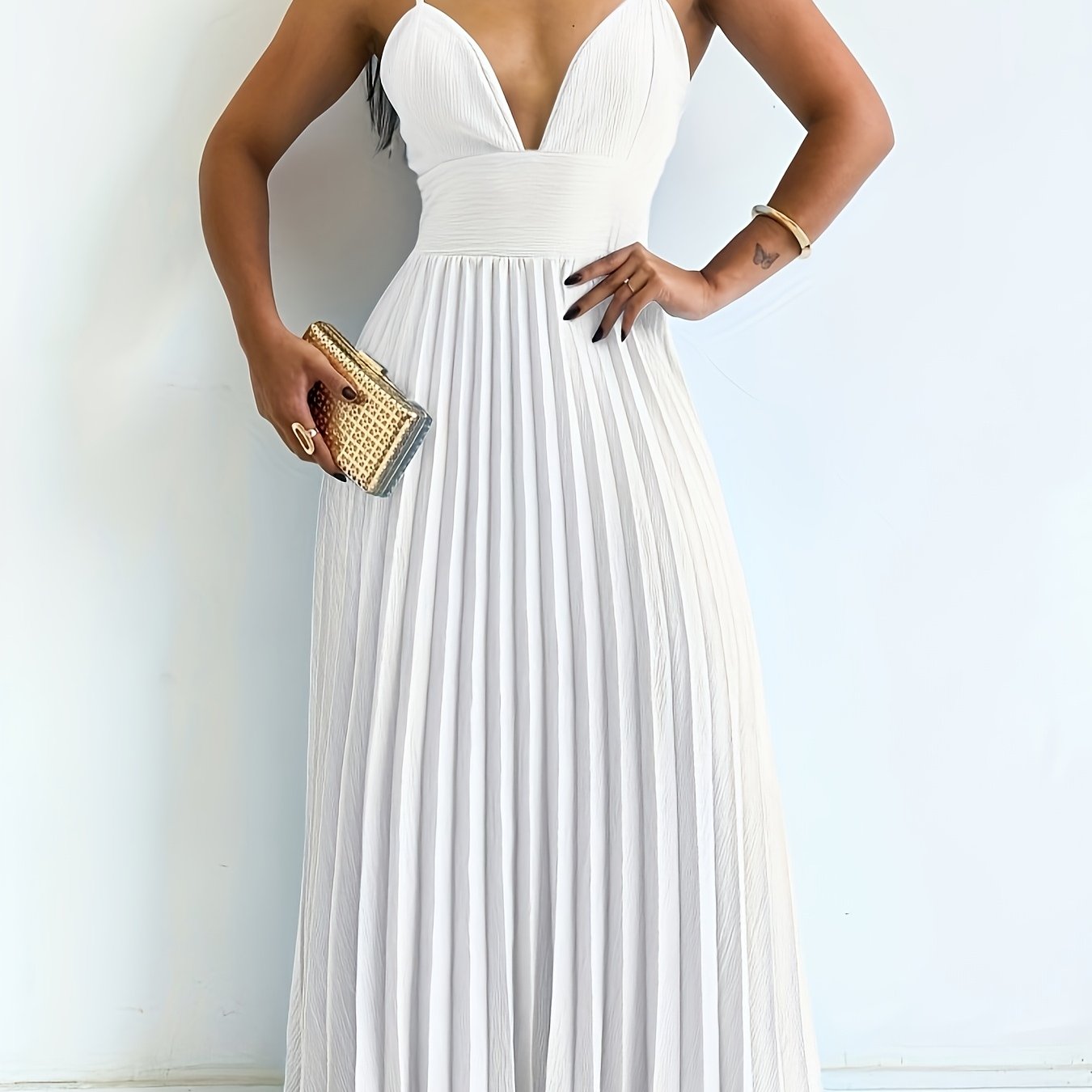 Chic Off-Shoulder Pleated Bella Breeze Dress