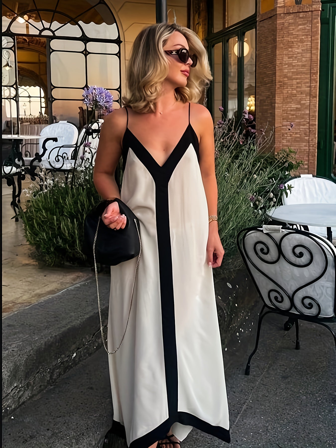 Soft Scene V-Neck Maxi Dress