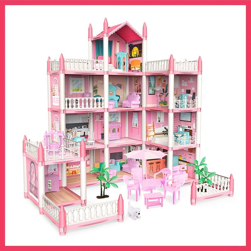 Doll set contains 11 rooms and furniture accessories