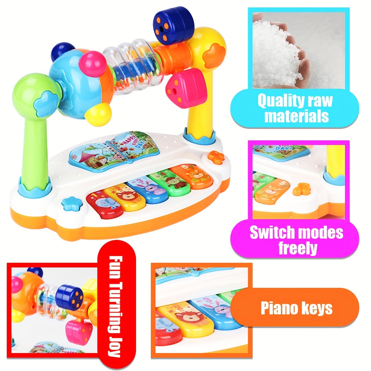 Musical Piano Keyboard Toy for Kids, Interactive Sound & Light Educational Toy