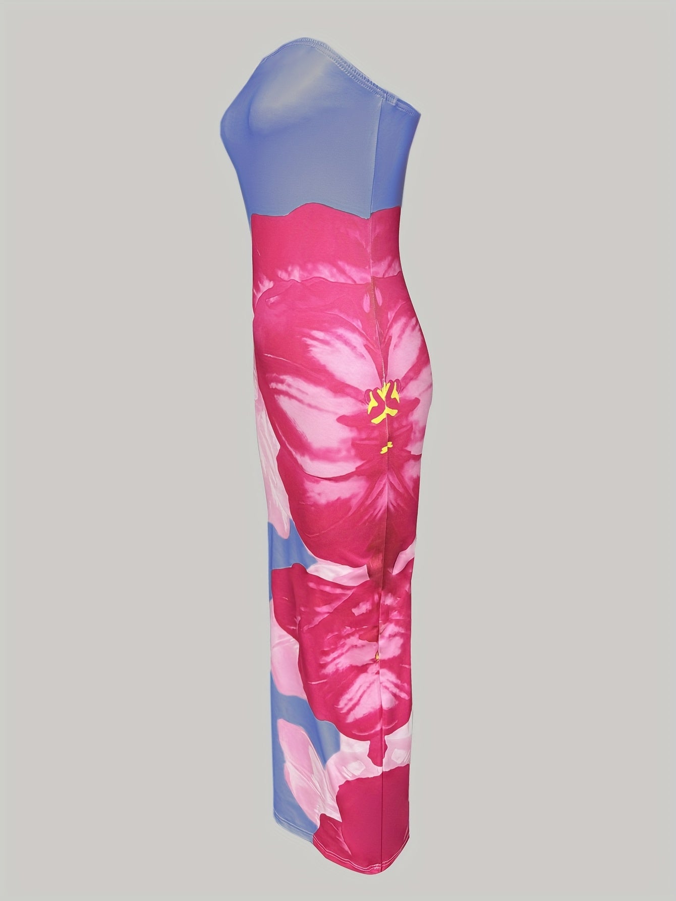 Women'S Printed Strapless Dress