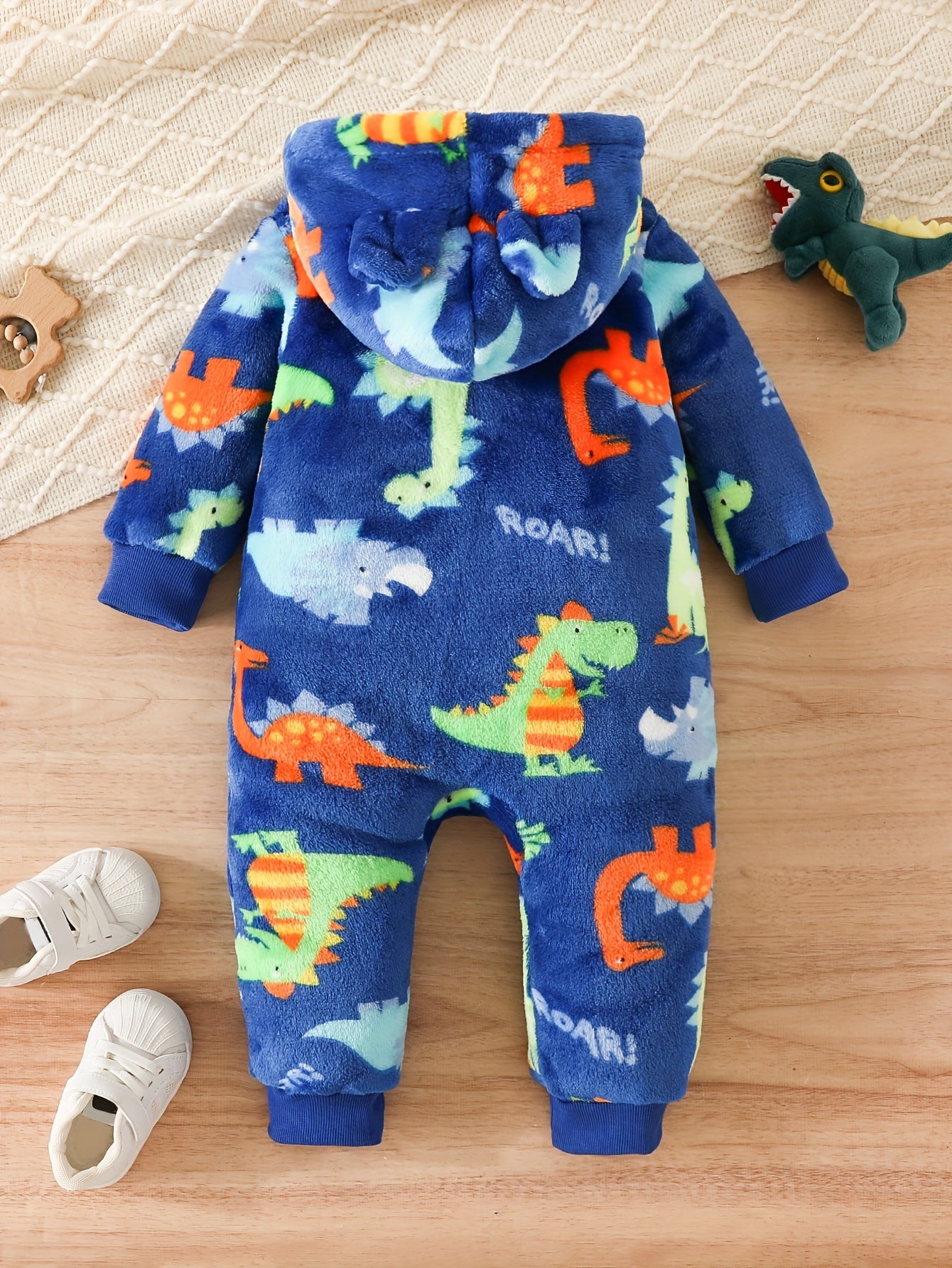 Cartoon Print Hooded Onesie