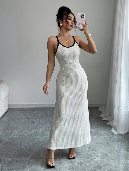 Women's Glam Stripe Spaghetti Glow Dress