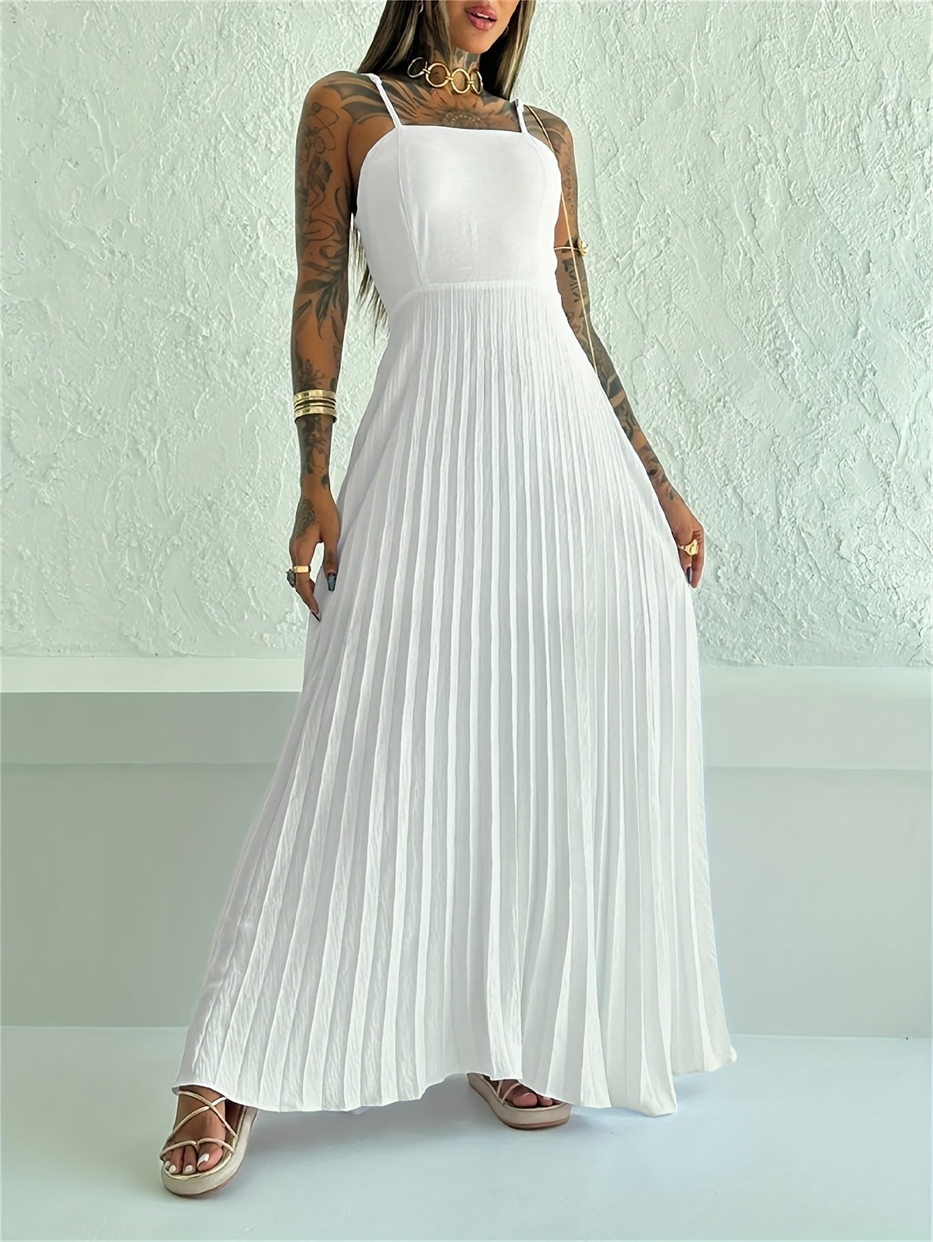 Sunset Flow Tie-Back Maxi Dress – Casual Chic for Spring/Summer