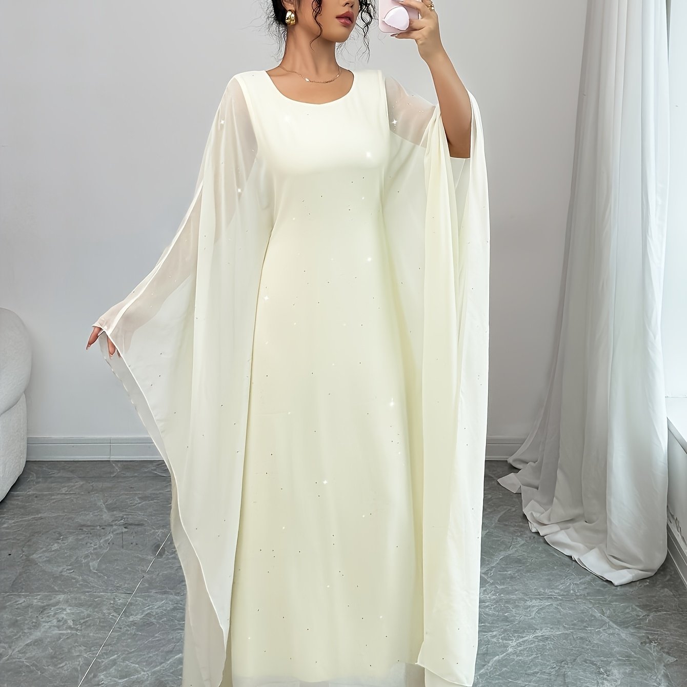 Women's WhisperLight Mesh Sleeve Dress