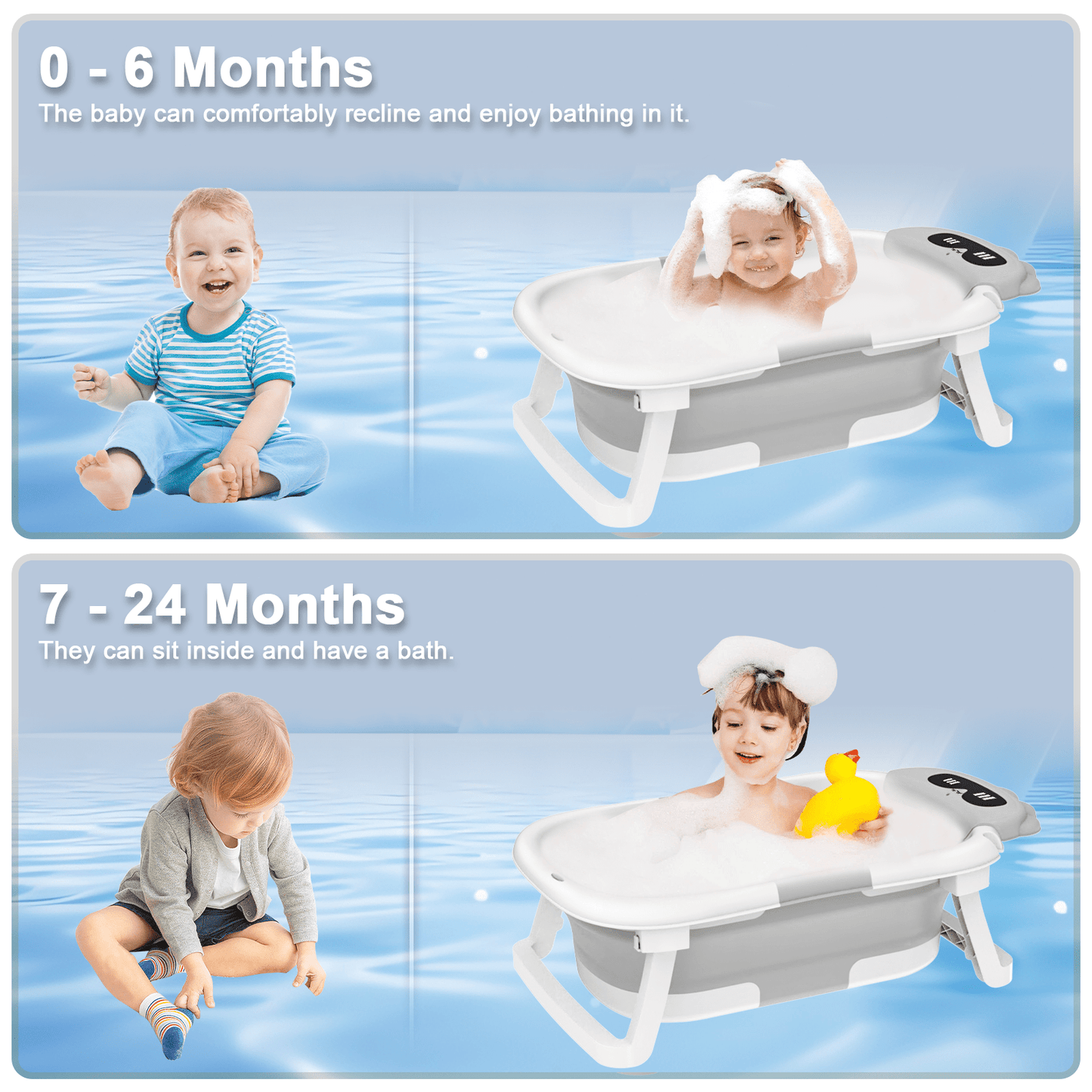 Foldable Baby Bathtub, Baby Essentials For Newborn Baby Bath tub