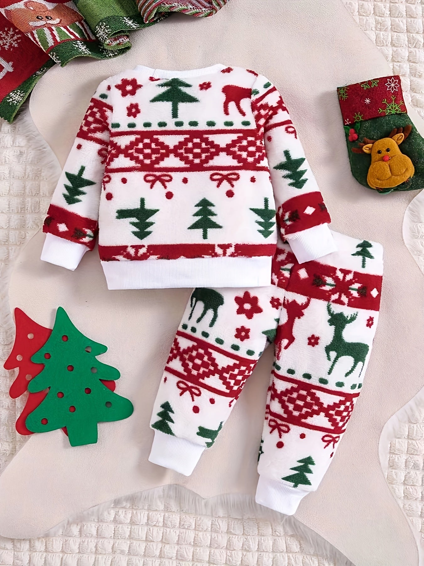 Baby Girl Christmas Fashionable Cartoon Pattern Autumn