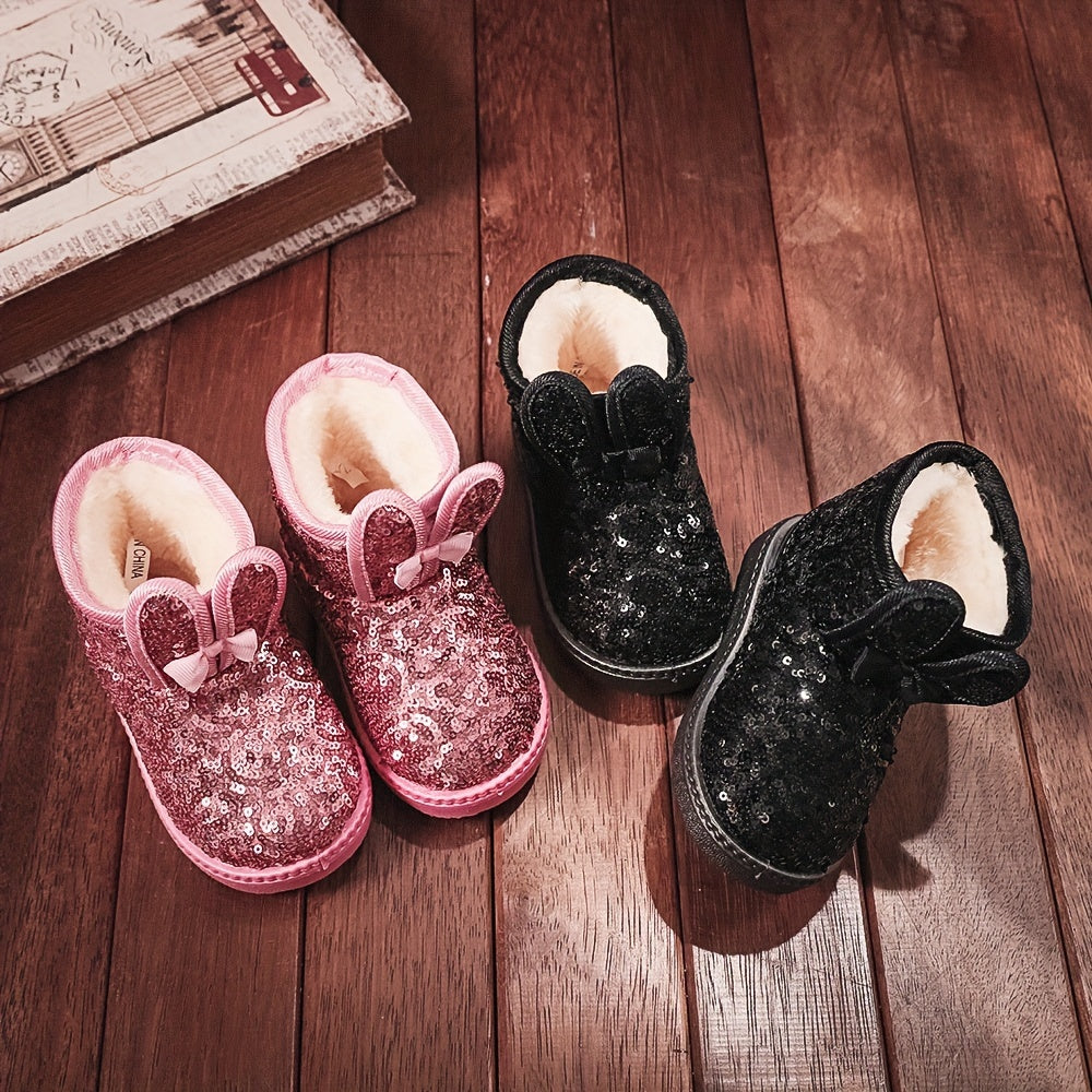 Sparkling Sequin Snow Boots for Kids