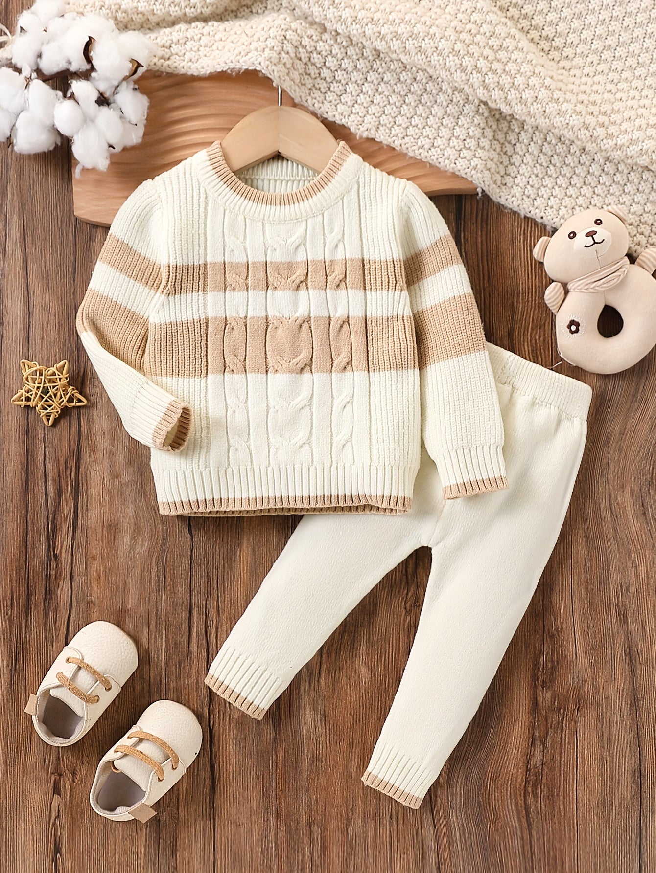 Boys' Cozy Knit Sweater & Pants Set