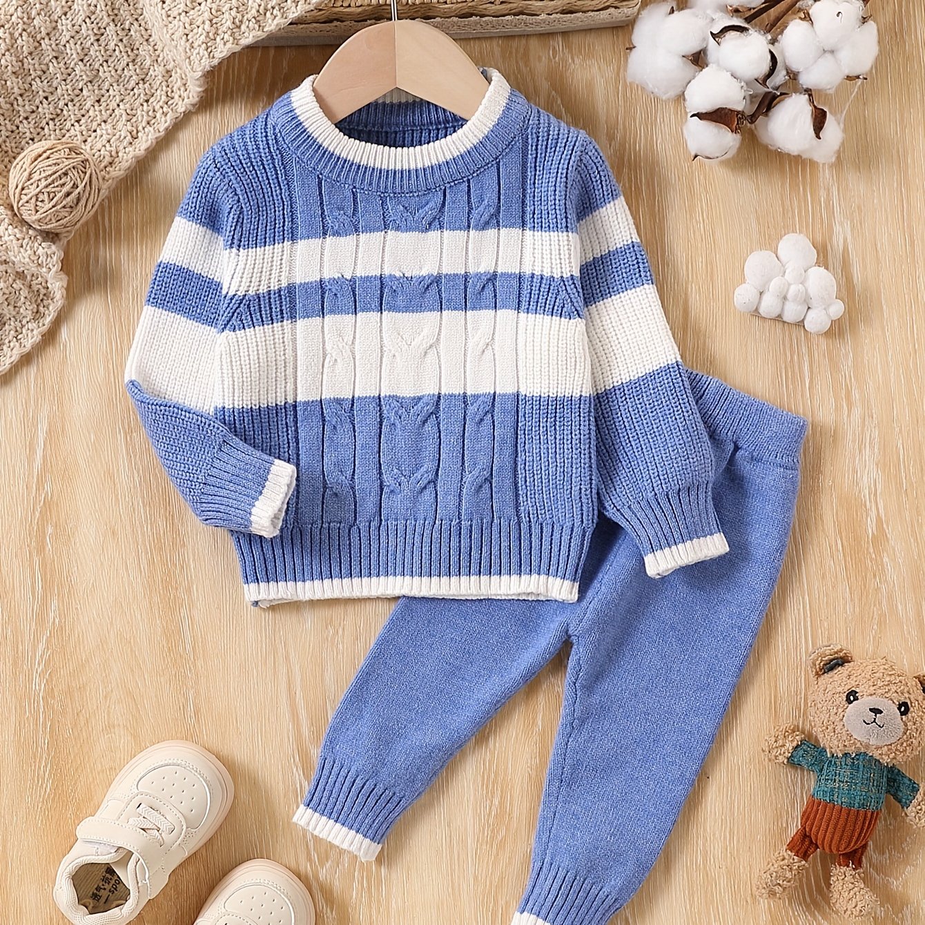 Boys' Cozy Knit Sweater & Pants Set