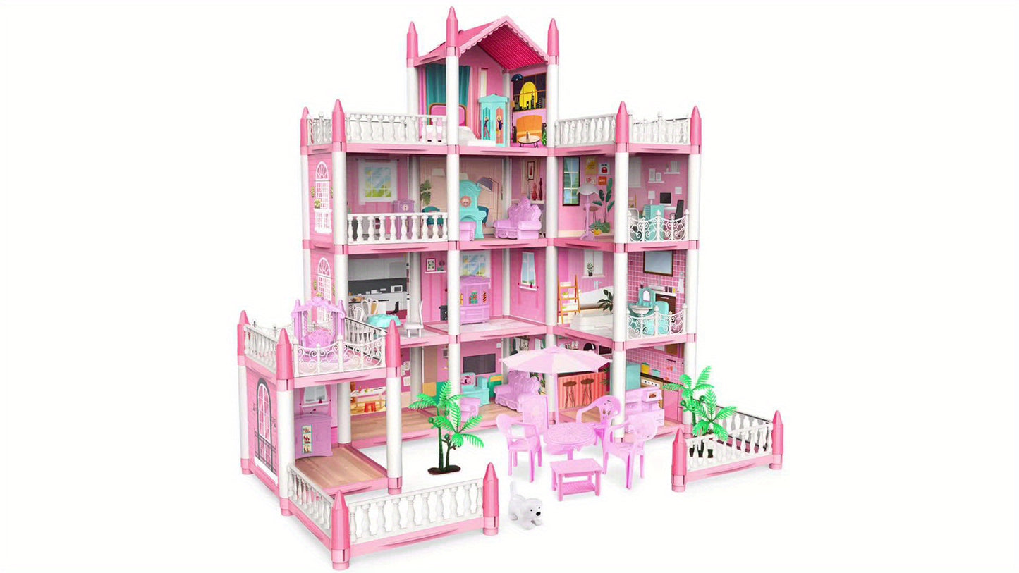 Doll set contains 11 rooms and furniture accessories