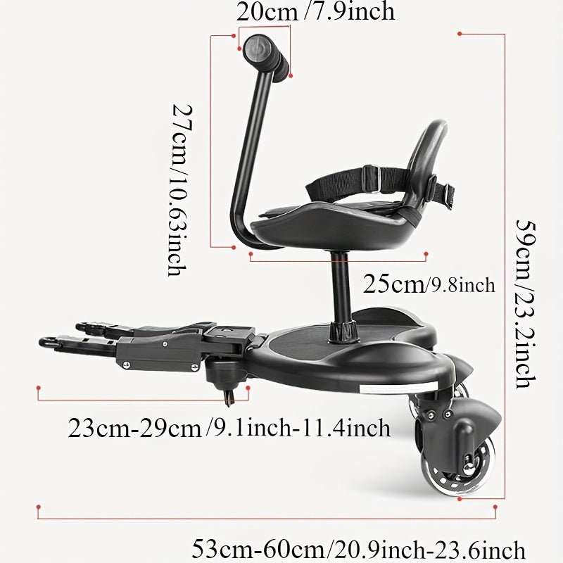 2-in-1 Stroller Scooter & Non-Slip Wheels for Youngsters