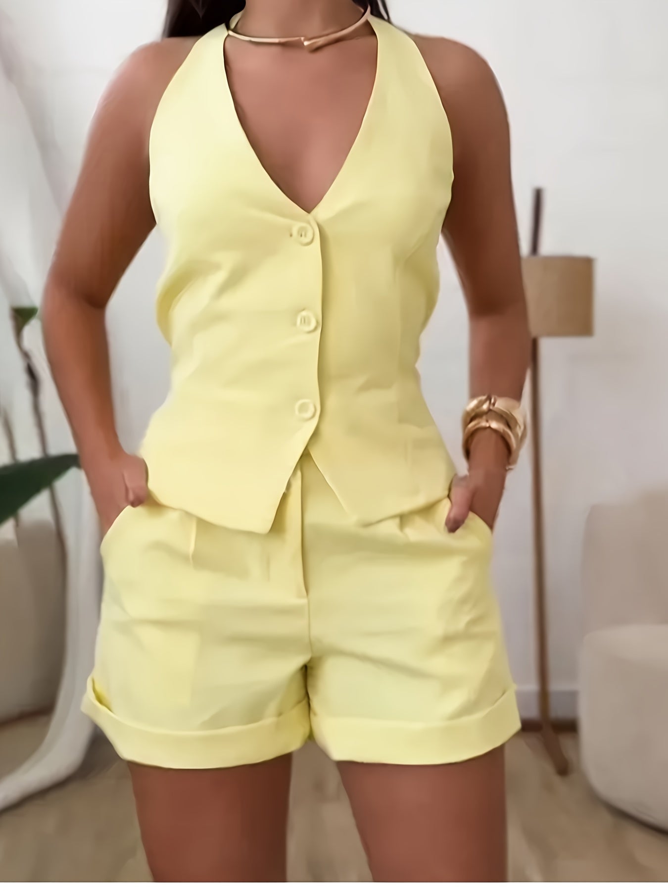 Women's Sunshine Breeze Vest and Shorts Set