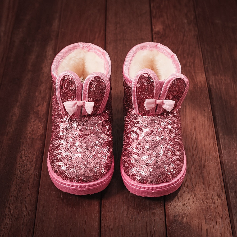 Sparkling Sequin Snow Boots for Kids