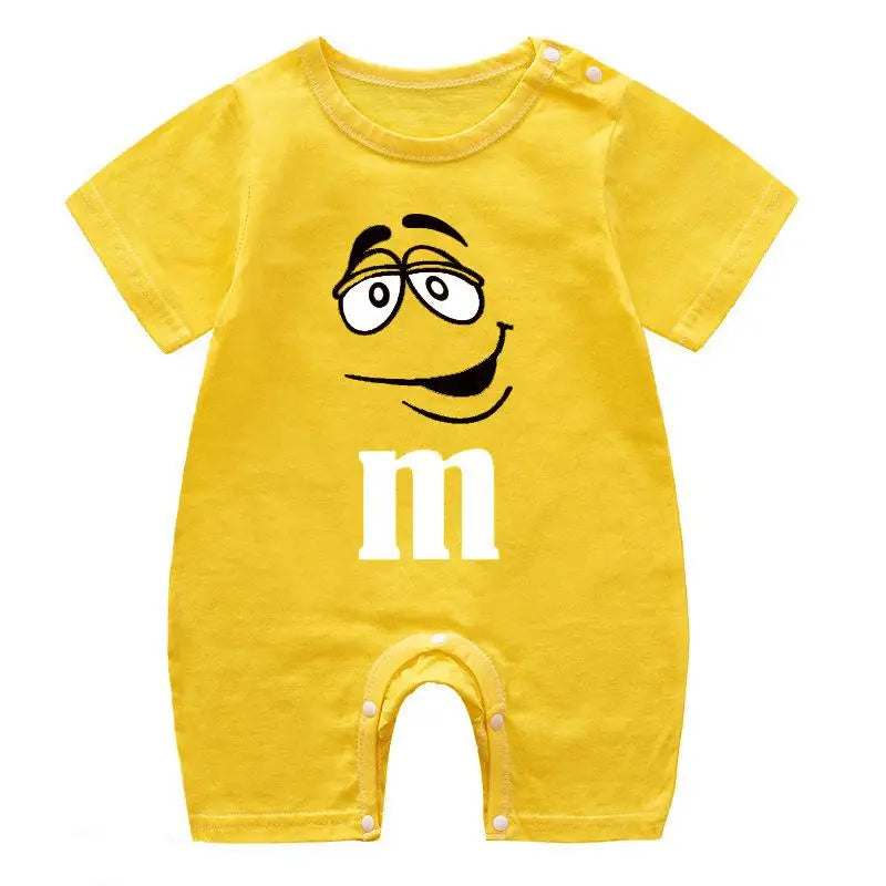 Baby Boys Short Sleeve Rompers Cotton Newborn Girls Jumpsuit Toddler Baby Climbing Suit For 0-24M