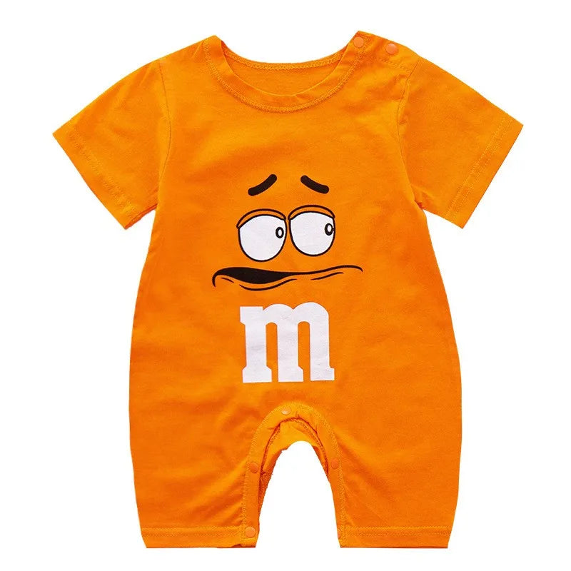 Baby Boys Short Sleeve Rompers Cotton Newborn Girls Jumpsuit Toddler Baby Climbing Suit For 0-24M