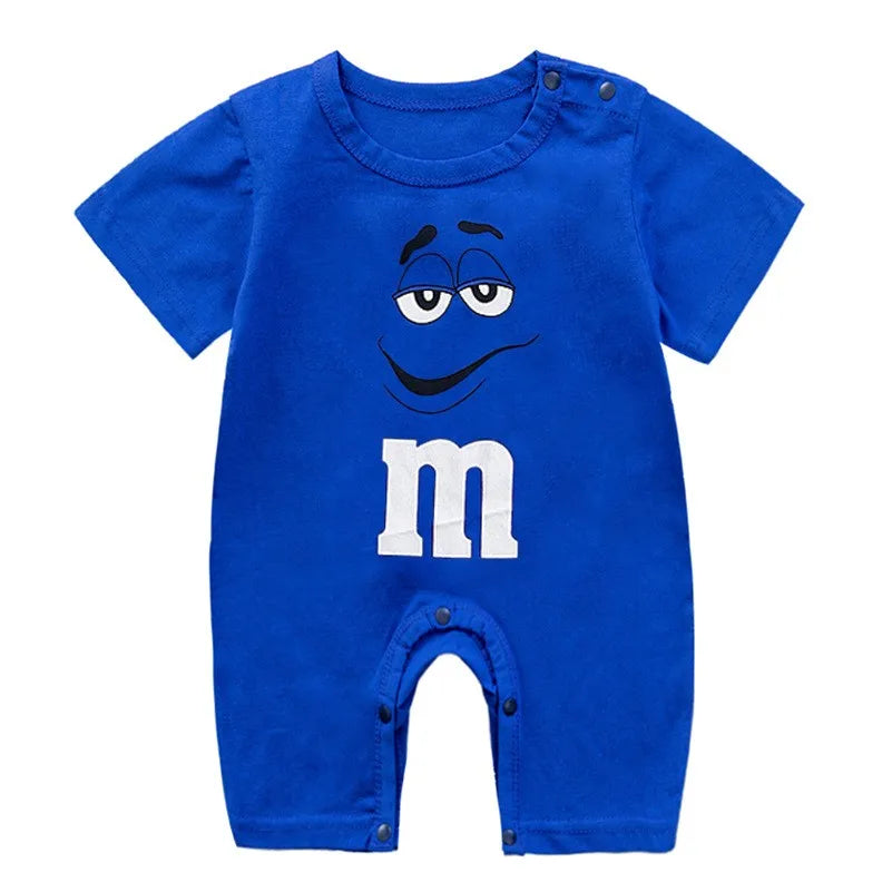 Baby Boys Short Sleeve Rompers Cotton Newborn Girls Jumpsuit Toddler Baby Climbing Suit For 0-24M