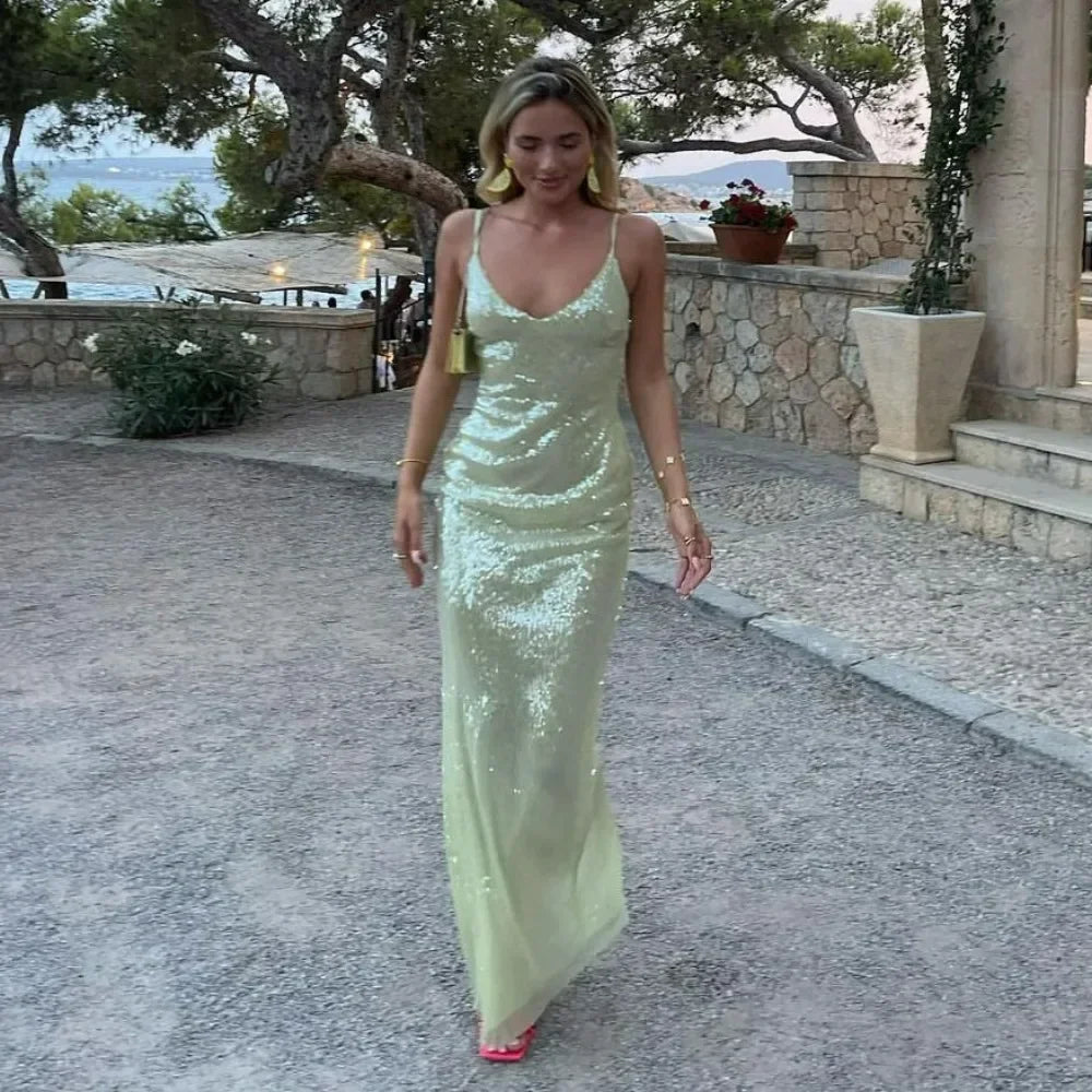 Shimmer Escape Sequin Long Dress