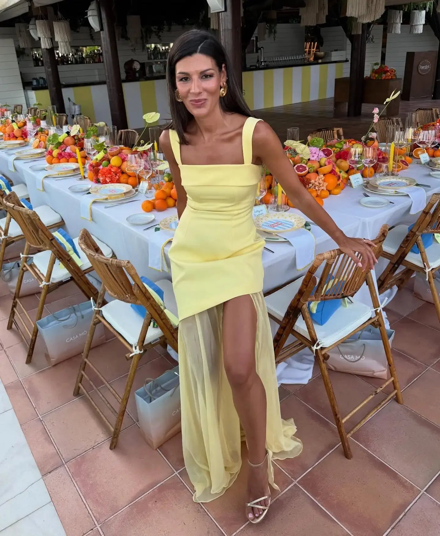 Elegant Slim Sleeveless Backless Allure Mesh Maxi Dress