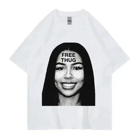 Young Thug Slime Rapper Printed Y2k Clothes T Shirts for Women Graphic Tees