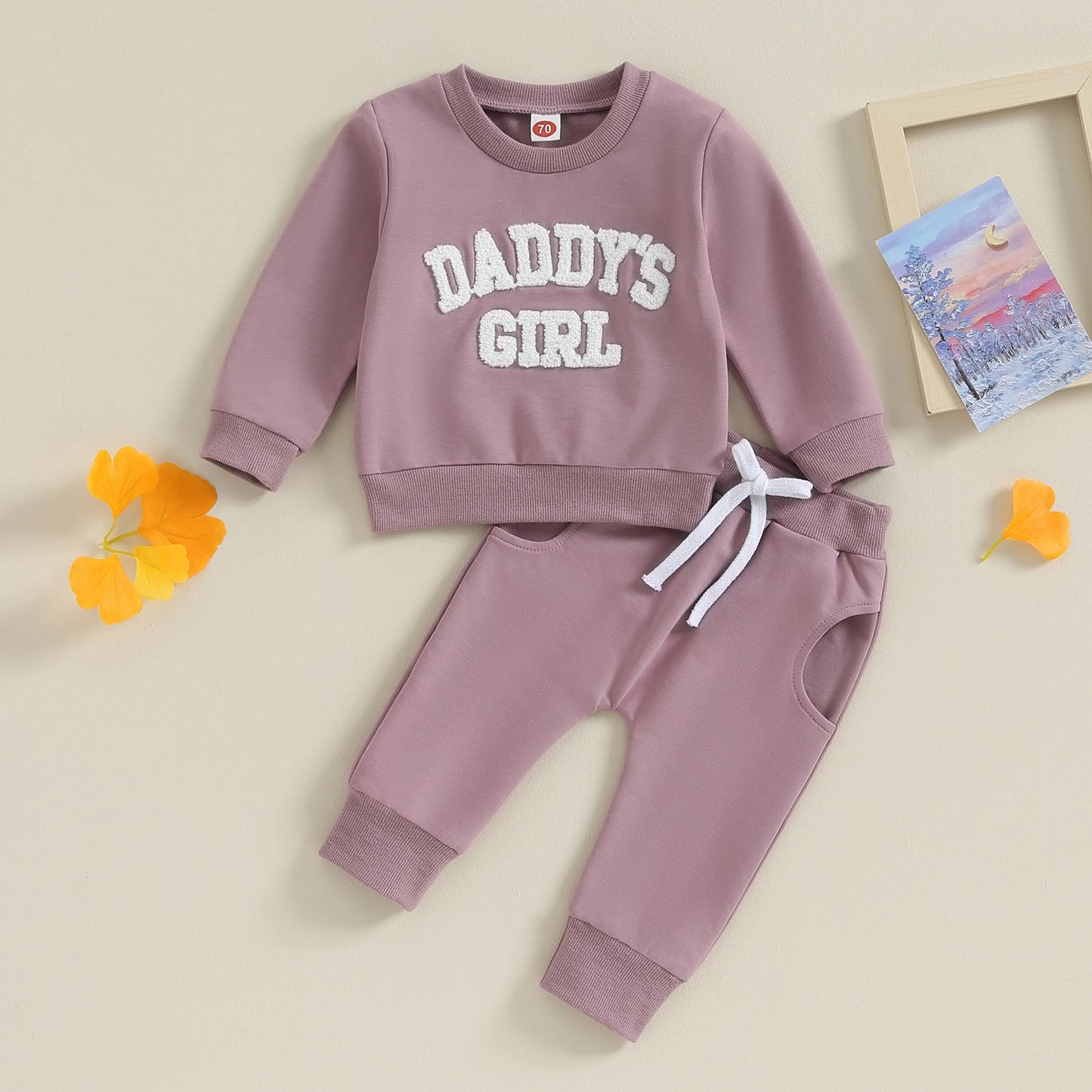 ma&baby 0-3Y Newborn Infant Baby Girl Clothes Sets Letter Embroidery Long Sleeve Tops Pants Casual Fall Spring Outfits