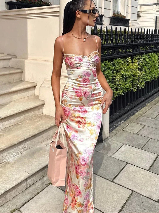 Floral Elegant Maxi Bodycon  Dress