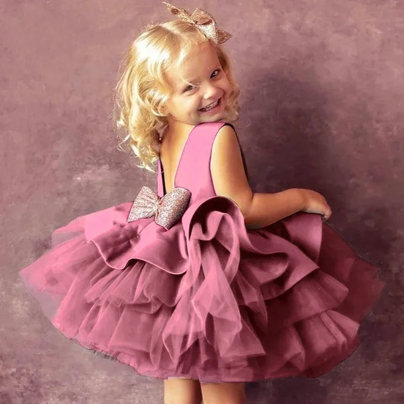 Princess Dress Wedding Birthday Tutu Prom Children Elegant Party Communion Clothes