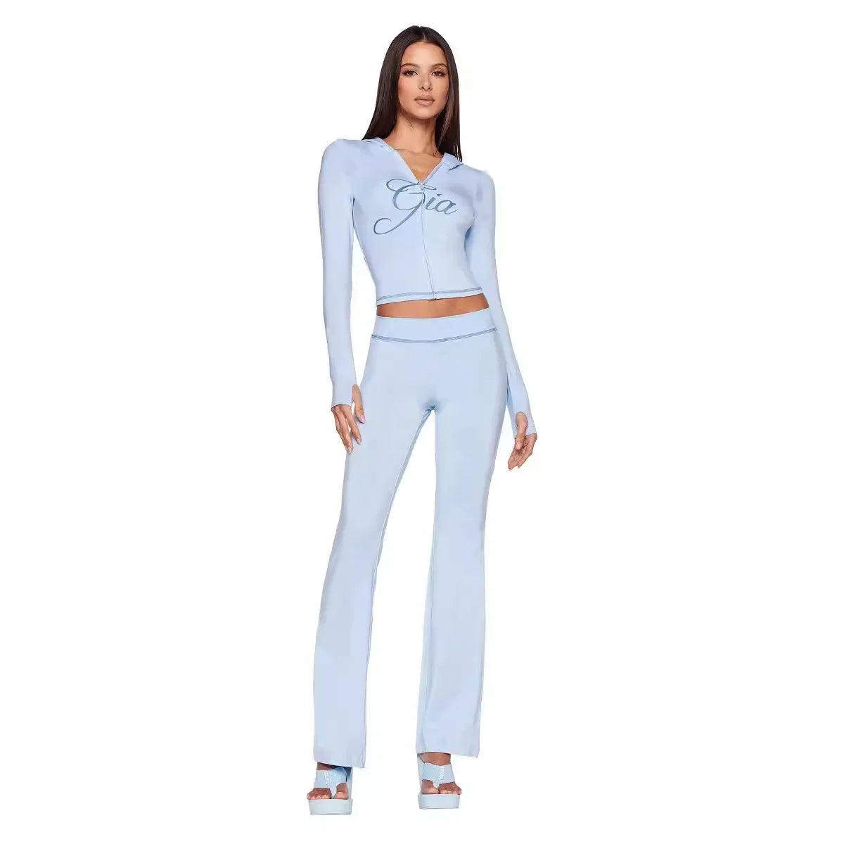 Gia Luxe Printed Tracksuit Set
